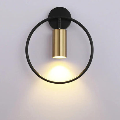 Modern Gold & Black Wall Sconce - Black and Gold / Single Wall Sconce