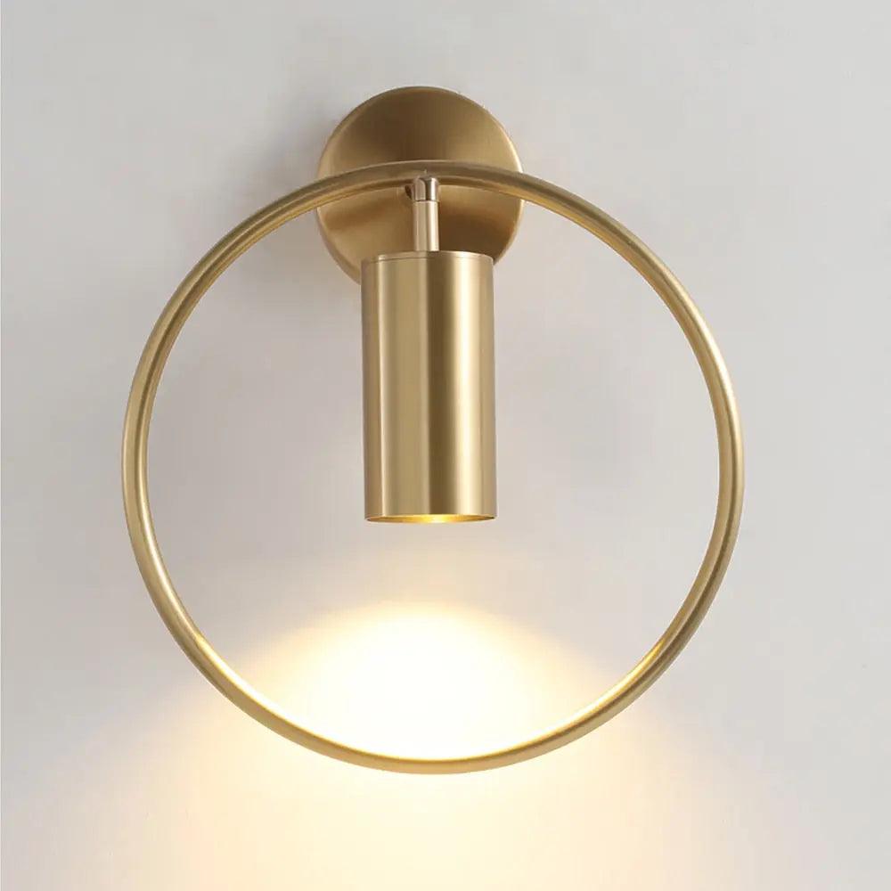 Modern Gold & Black Wall Sconce - Gold / Single Wall Sconce