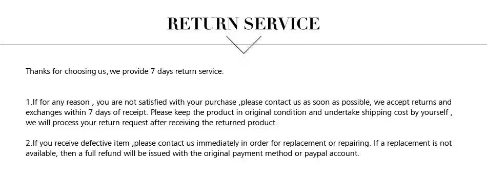 Return service policy document for decorbites™ modern hanging glass vase detailing terms for hanging glass vase returns