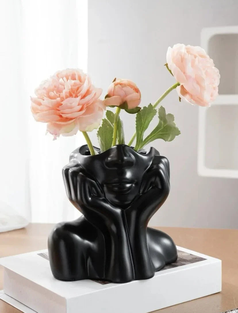 DecorBites™ Modern Human Body Shape Resin Vase