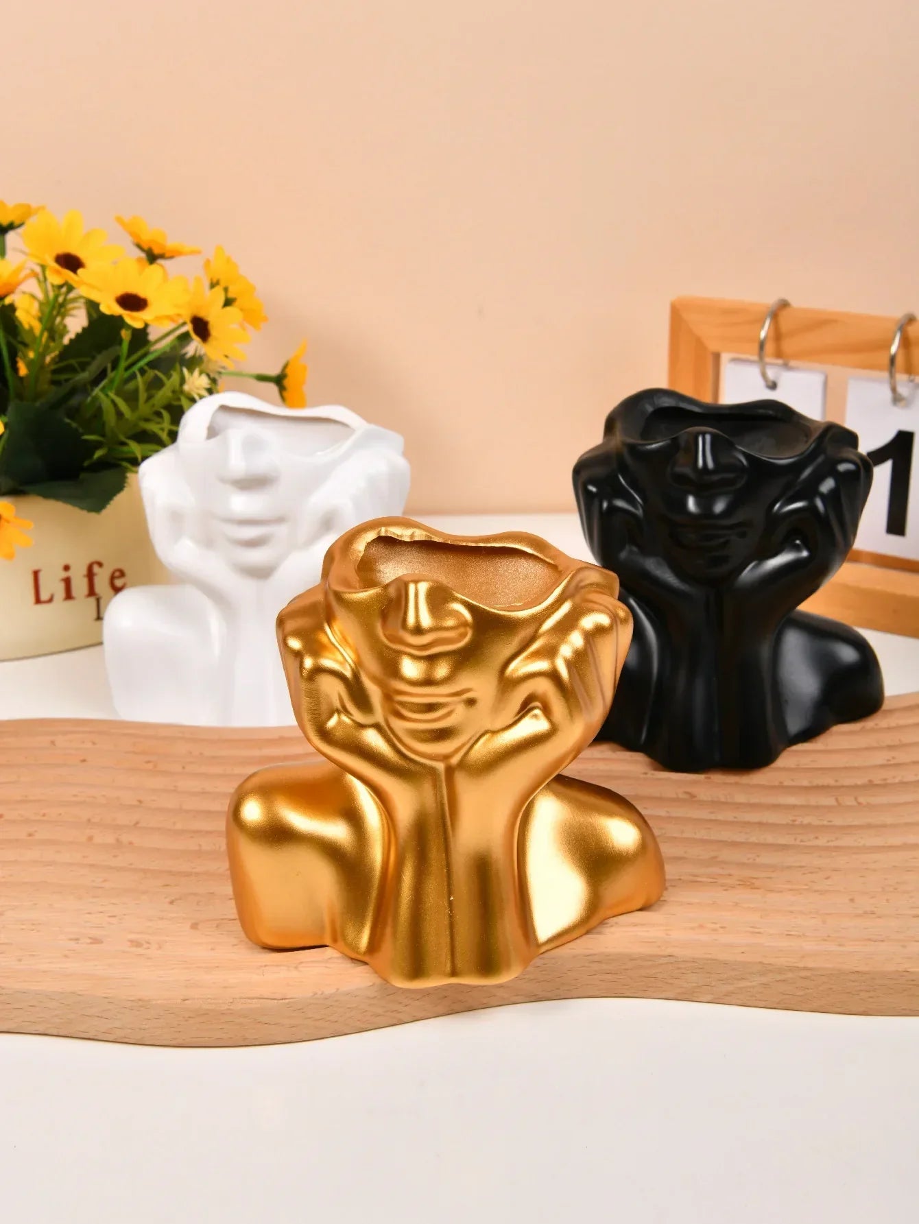 DecorBites™ Modern Human Body Shape Resin Vase