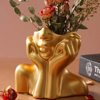 Modern Human Body Shape Resin Vase - Vase