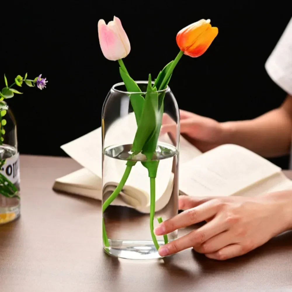 DecorBites™ Modern Hydroponic Glass Flower Vase for Home & Wedding