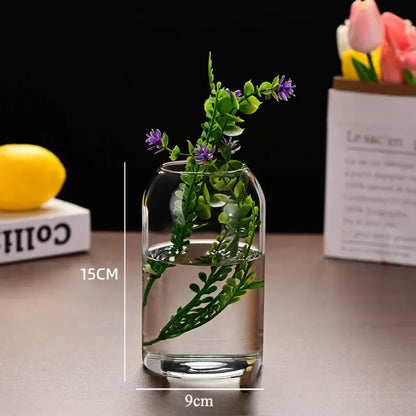 Modern Hydroponic Glass Flower Vase for Home & Wedding - 1Pcs-M - Vase