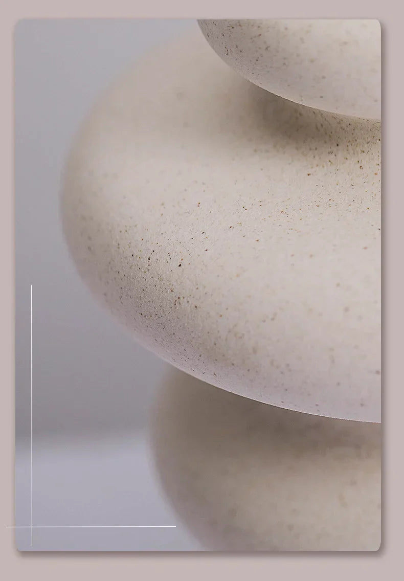 DecorBites™ Modern Ins Style White Ceramic Spiral Vase