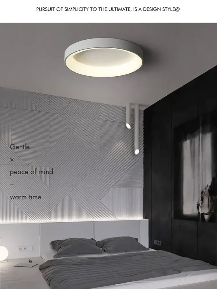 DecorBites™ modern led ceiling light with sleek white finish and soft diffused glow for indoor home lighting