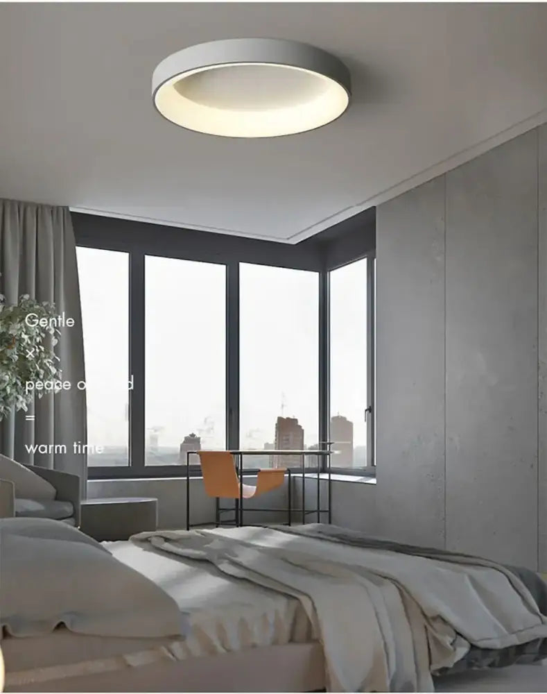Modern led ceiling light by DecorBites with a sleek white finish and soft warm glow for indoor home lighting