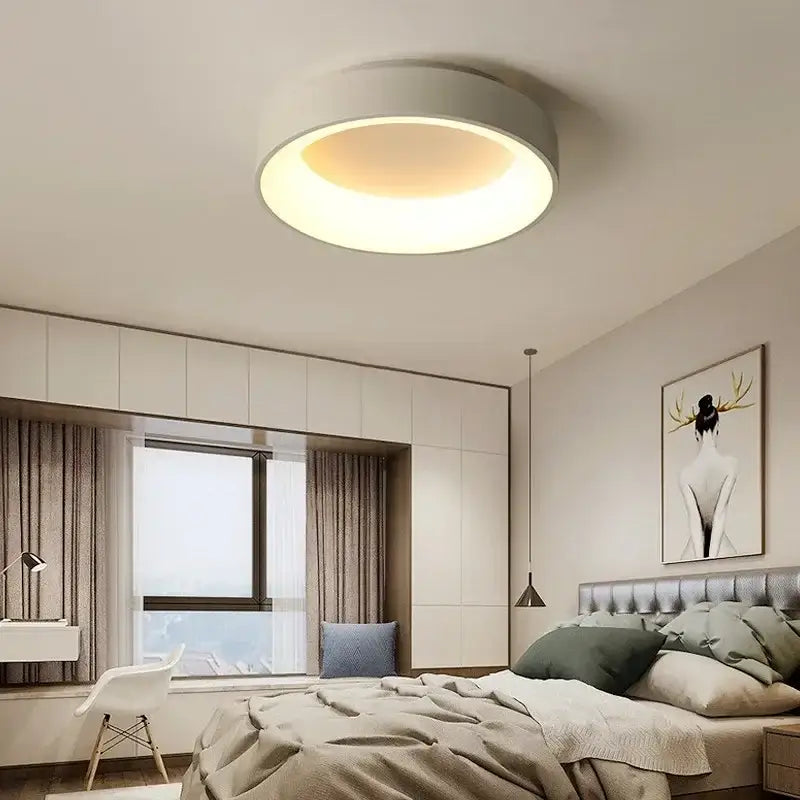 DecorBites modern led ceiling light with sleek white finish and warm diffused illumination for indoor home use
