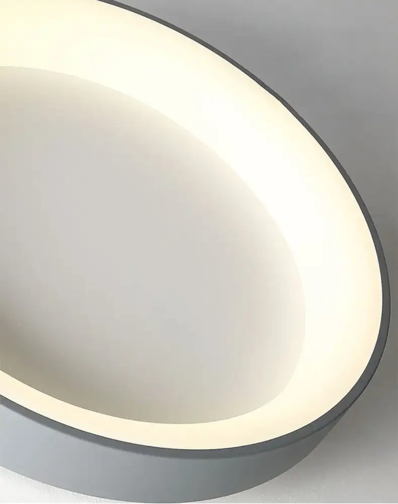 DecorBites™ modern led ceiling light with a sleek gray rim and off-white glow for indoor home lighting