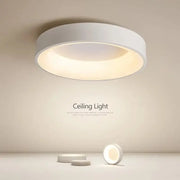 DecorBites modern led ceiling light in white circular design with sleek minimalist style and soft warm glow for indoor use