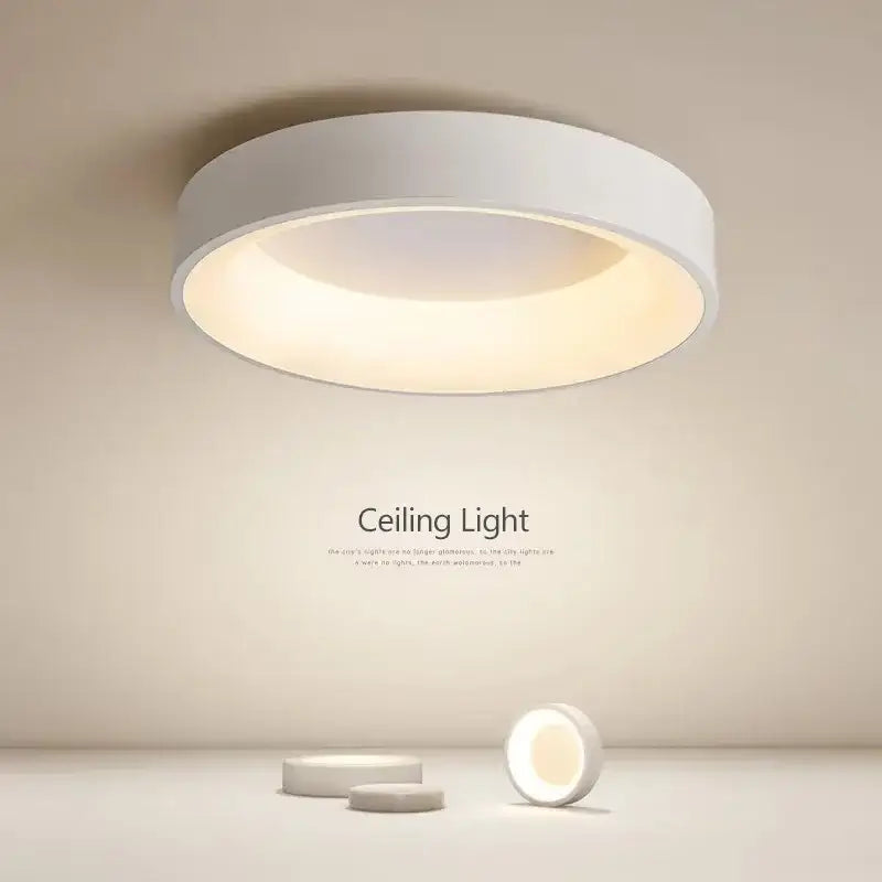 DecorBites modern led ceiling light in white circular design with sleek minimalist style and soft warm glow for indoor use