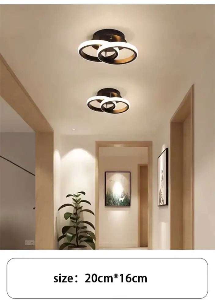 Modern black and white circular led chandelier with sleek minimalist design and three color options for household use
