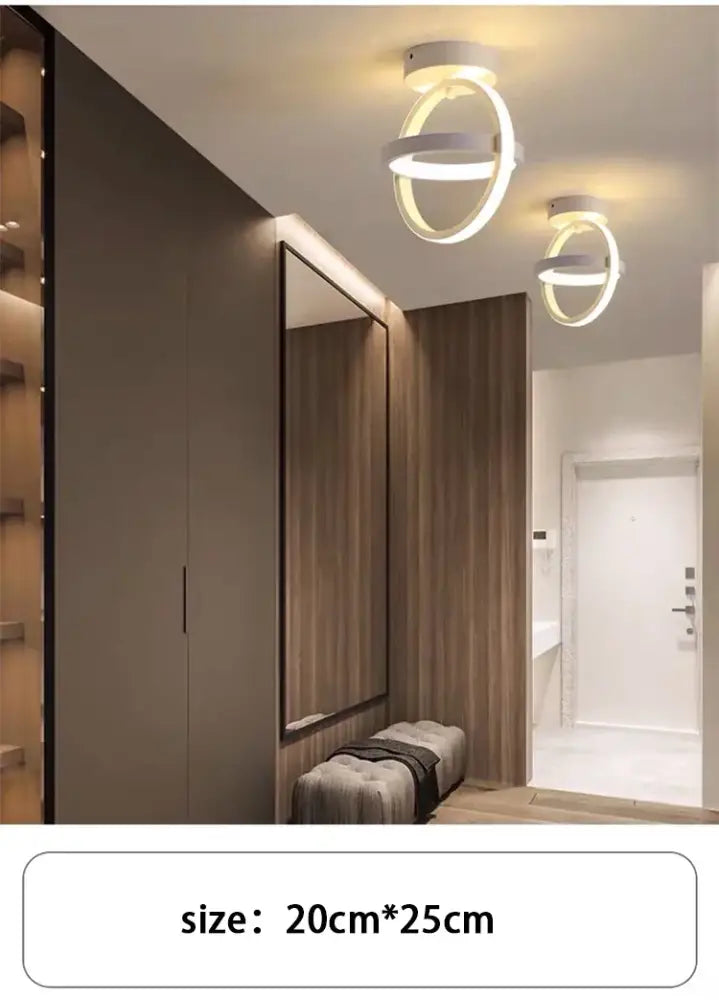 Decorbites modern led chandelier light featuring a sleek white circular design with three color options for household use
