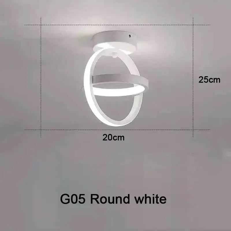 DecorBites™ modern led chandelier featuring white round interlocking rings with three color options for household use