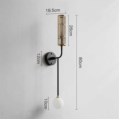 Modern LED Wall Sconce with Gold Accents