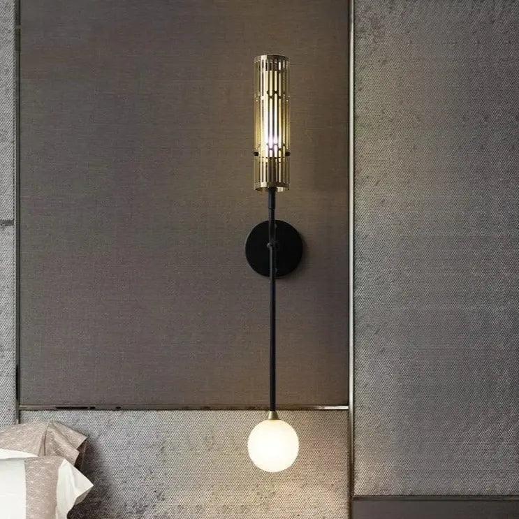 Modern LED Wall Sconce with Gold Accents