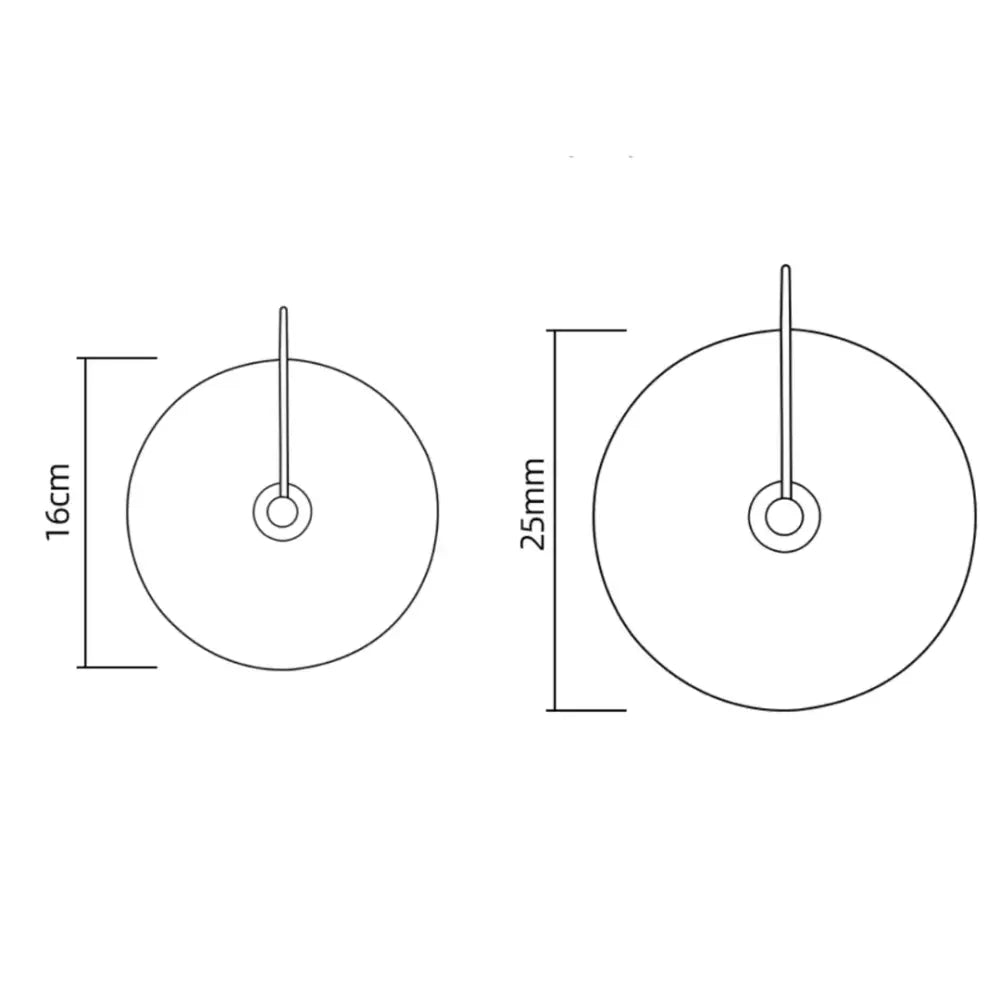 Decorbites™ modern marble wall lamp featuring circular minimalist pendant lights in 16cm and 25mm diameters