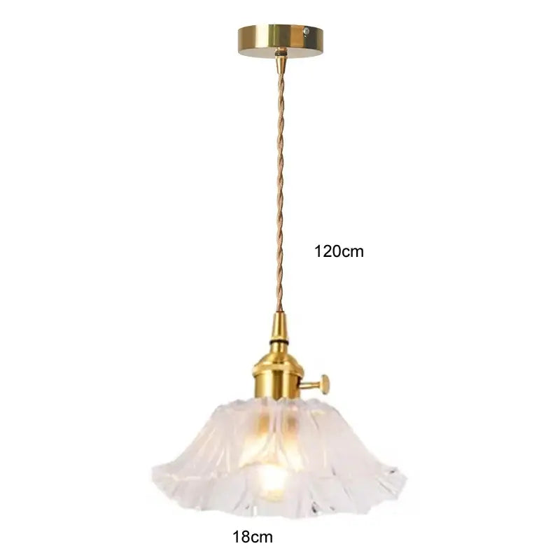 DecorBites™ modern Nordic ceiling light with translucent glass pendant, brass fixture, twisted cord e27 ceiling lights