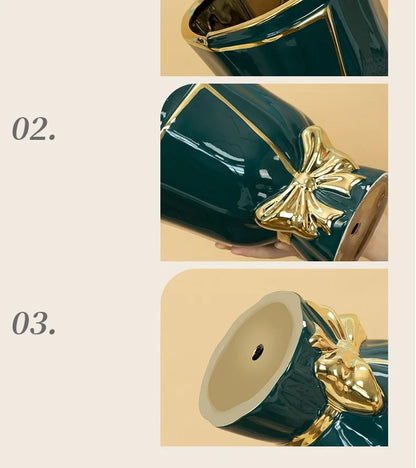 Modern Nordic Ceramic Tulip Vase for Home Decor - Vase