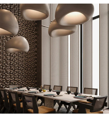 Modern nordic chandelier decorbites™ with warm light beige cloud-shaped pendant lights for home and dining use