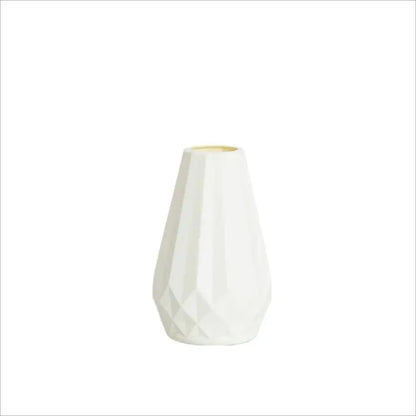 Modern Nordic Diamond-Shaped Flower Vase - White - Vase