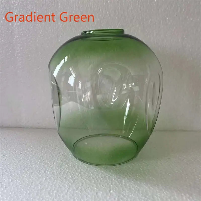 Gradient green glass lampshade with embossed detailing in decorbites modern nordic glass chandeliers nordic lustre