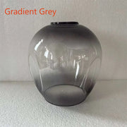 Decorbites modern nordic glass chandelier with gradient grey glass lampshade featuring vertical ridges and smooth rounded design