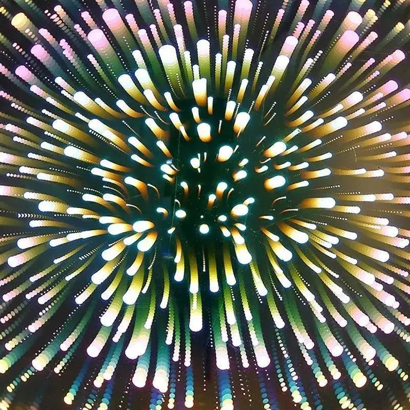 Decorbites modern nordic glass pendant light featuring radiant white gold pink and green fireworks design
