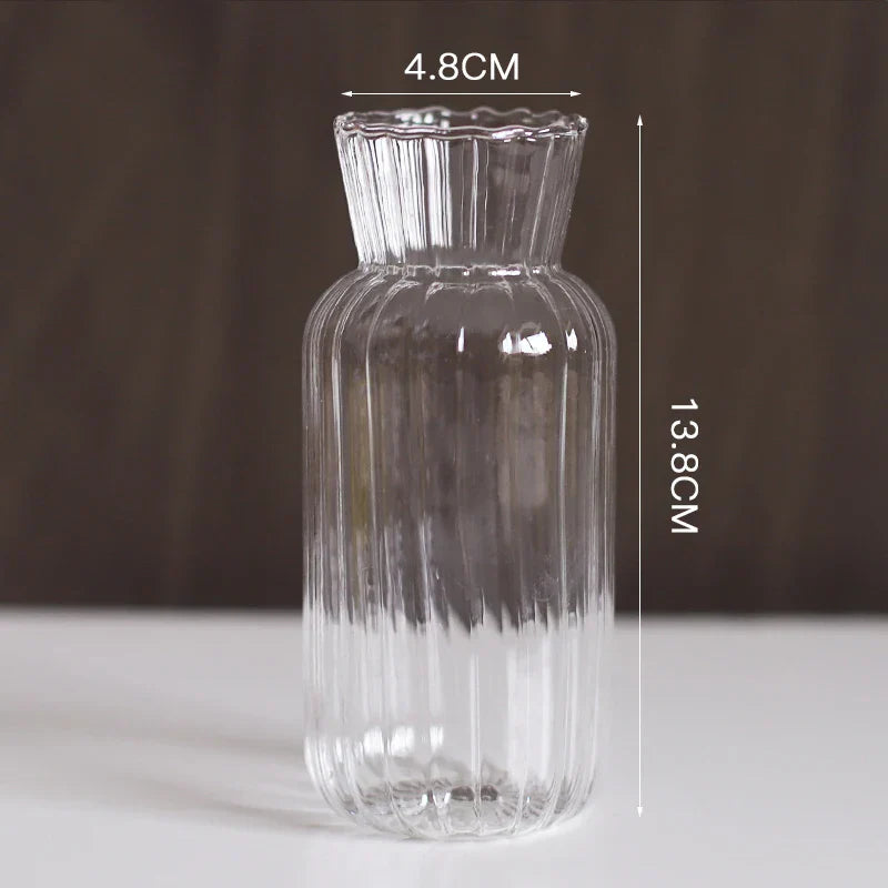 Modern Nordic Glass Vases Set for Home and Wedding - T - Vase