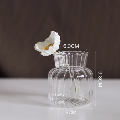 Modern Nordic Glass Vases Set for Home and Wedding - X - Vase