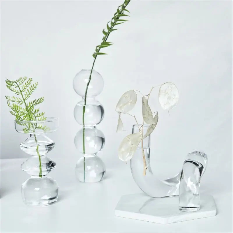 Modern Nordic Glass Vases Set for Home and Wedding - Vase