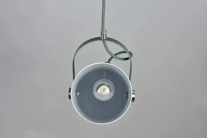DecorBites modern nordic hanging lights with industrial-style matte gray metal shade and chrome accents
