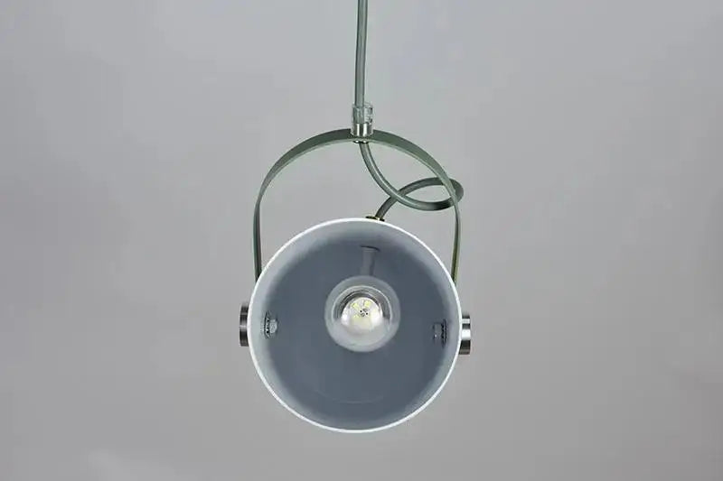 DecorBites modern nordic hanging lights with industrial-style matte gray metal shade and chrome accents