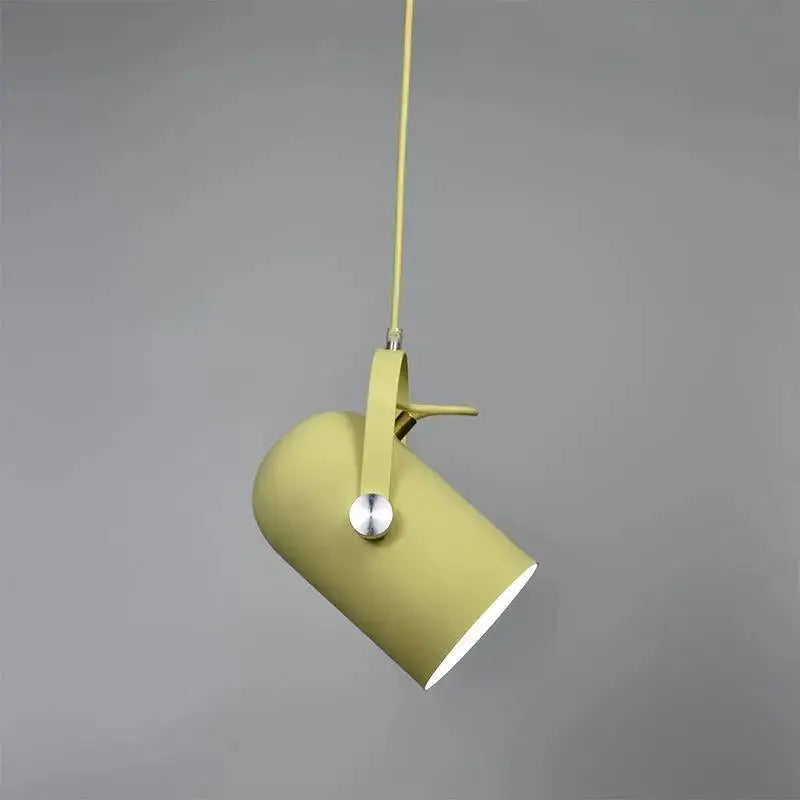 A sleek matte olive green cylindrical pendant light with metallic accent from decorbites modern nordic hanging lights