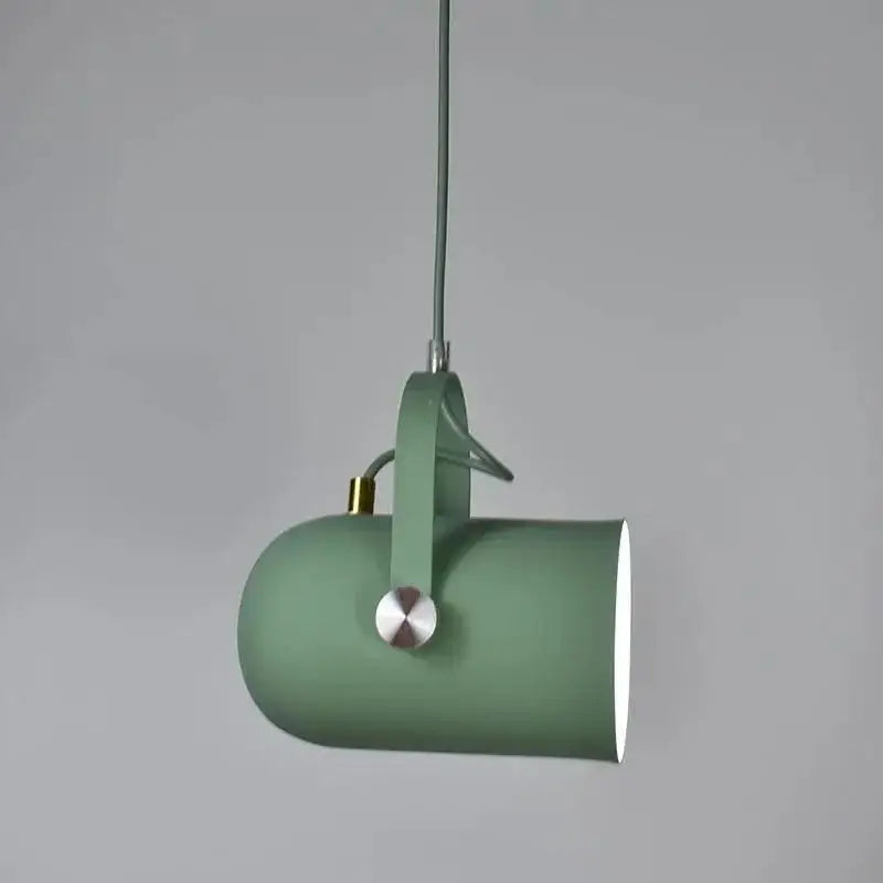 Decorbites™ modern nordic hanging lights featuring a matte sage green cylindrical pendant with metallic accents and energy-efficient design