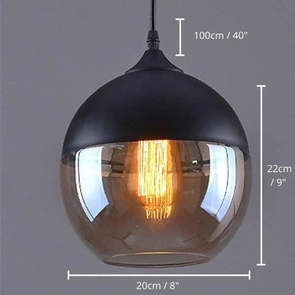 Modern Nordic Kitchen Pendant Lighting - Circle - Black & Clear