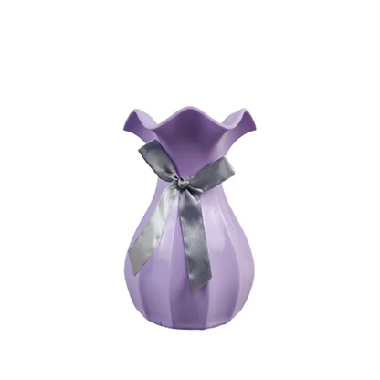Modern Nordic Mini White Flower Vase Home Decor - Purple - Vase