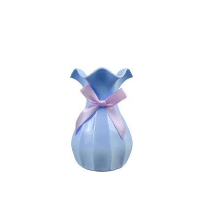 Modern Nordic Mini White Flower Vase Home Decor - Blue - Vase