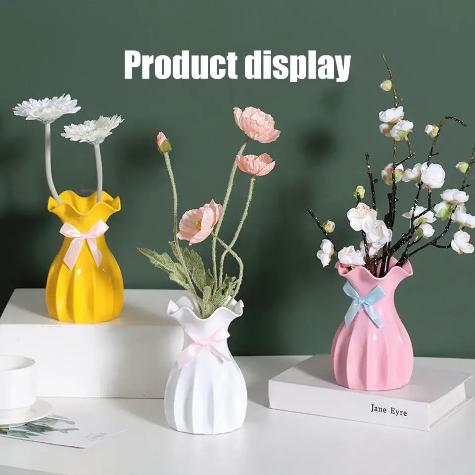 Modern Nordic Mini White Flower Vase Home Decor - Vase