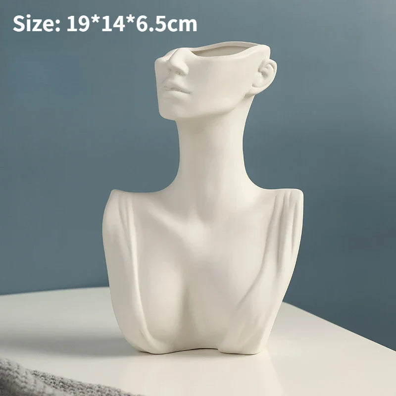 Modern Nordic Style Ceramic Body Vase - B - Vase