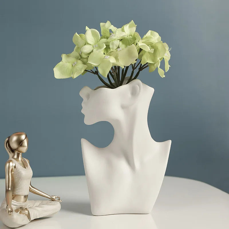 Modern Nordic Style Ceramic Body Vase - Vase