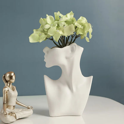 Modern Nordic Style Ceramic Body Vase - Vase