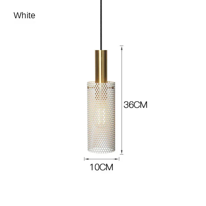 Modern Pendant Light - White-D10xH36CM
