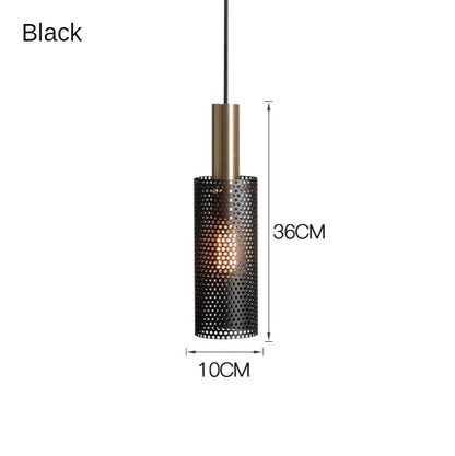 Modern Pendant Light - Black-D10xH36CM