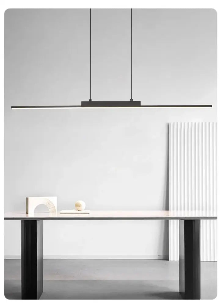 Decorbites modern black linear pendant light with sleek design ideal for dining room and living room pendant lights