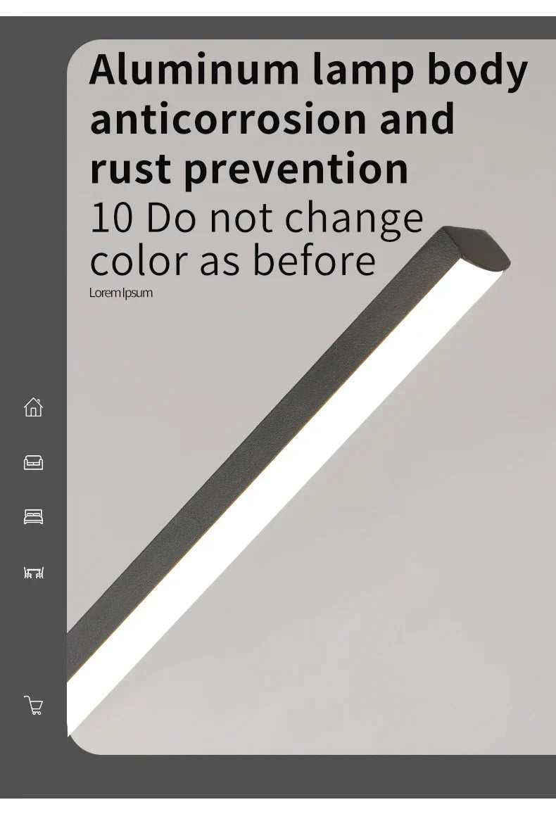 Modern slim led desk lamp with sleek aluminum body complements DecorBites™ pendant lights for dining room and living room