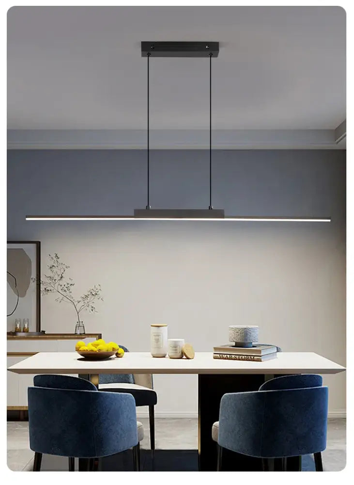 Modern black rectangular pendant light with sleek minimalist design from DecorBites pendant lights for dining room use