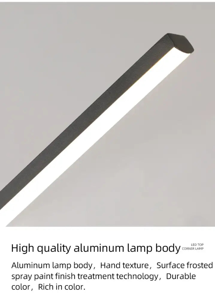 DecorBites modern black led corner pendant light with sleek aluminum body and frosted panel for dining room