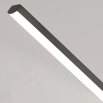 Decorbites™ modern pendant lights featuring sleek black led strip lights for dining room and living room ambiance