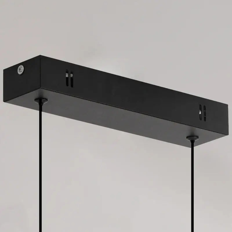 Black rectangular DecorBites modern pendant light with matte finish designed for dining room and living room pendant lights